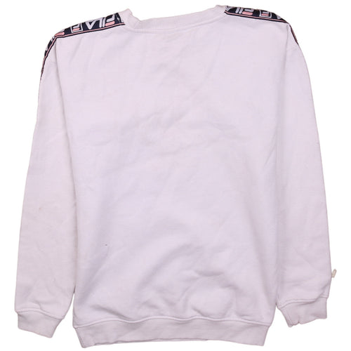 Fila Men's White Crew Neck Logo Sweatshirt XS