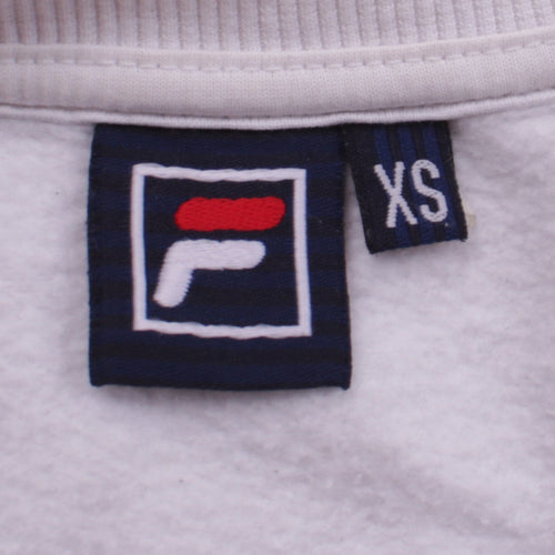 Fila Men's White Crew Neck Logo Sweatshirt XS