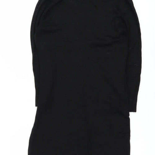 French Connection Women’s Black Knit Bodycon Long Sleeve Dress UK 16