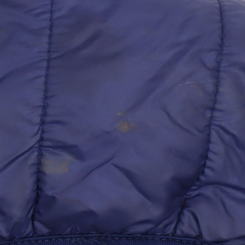 Lee Cooper Men's Blue Hooded Puffer Jacket Size S Polyester Down Filled