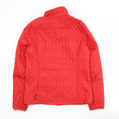 Lands’ End Women’s Red Quilted Mid-Length Jacket Size S