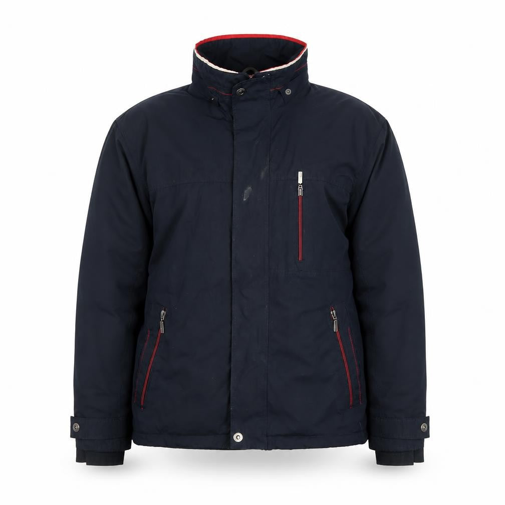 Front view of Lakeland Men’s Blue L Lined Stand-Up Collar Zip Jacket