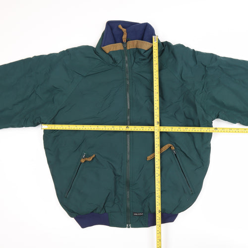 Sierra Sport Men's Green Bomber Jacket M Nylon Lined Windproof