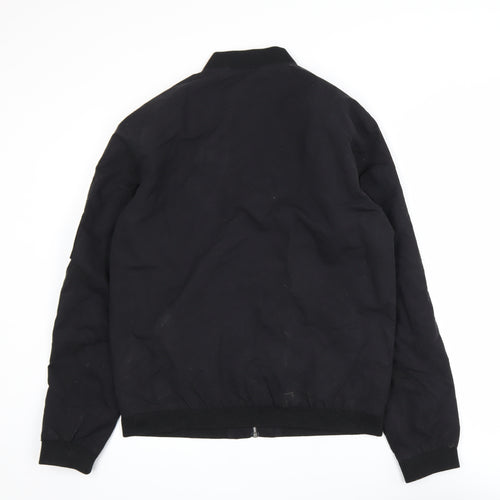 Jack & Jones Men's Black Bomber Jacket Size S Zip Lightweight