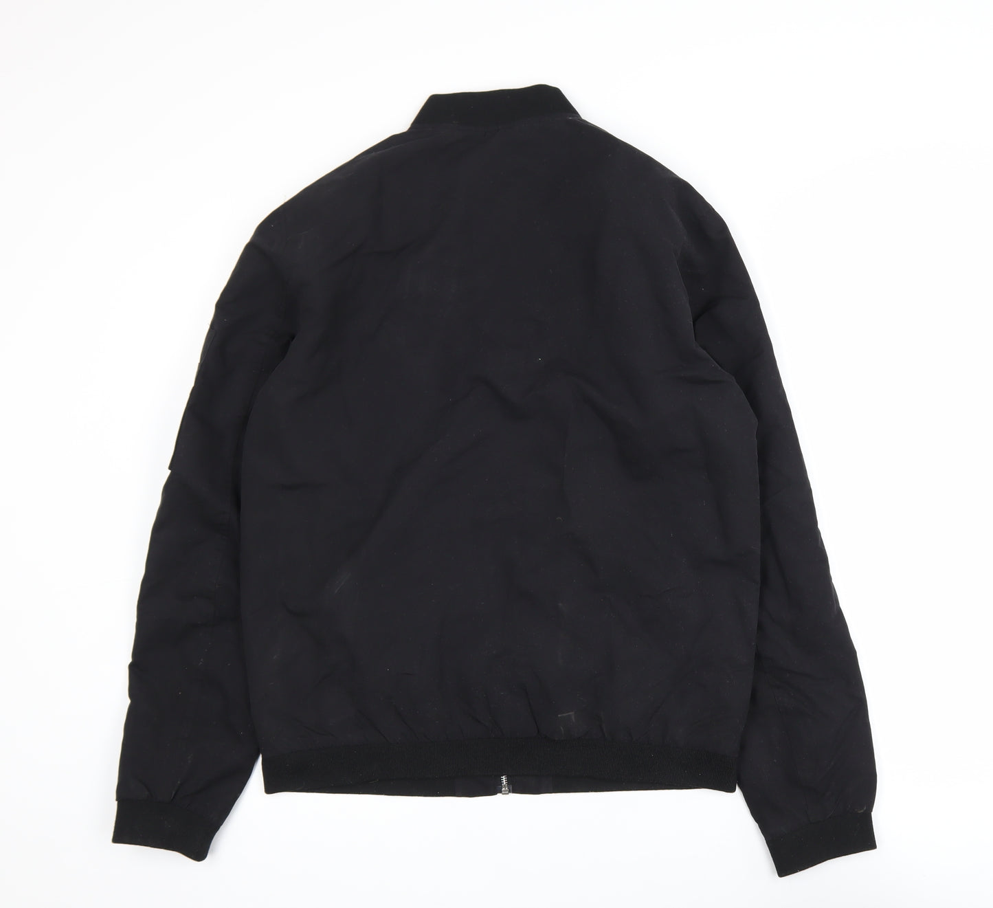 Jack & Jones Men's Black Bomber Jacket Size S Zip Lightweight