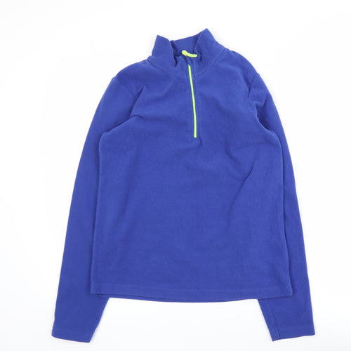 Mountain Warehouse Girls Blue Fleece 1/4 Zip Activewear Jacket 11 Years