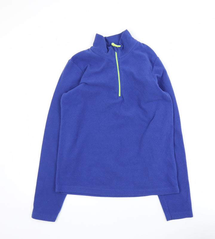 Mountain Warehouse Girls Blue Fleece 1/4 Zip Activewear Jacket 11 Years