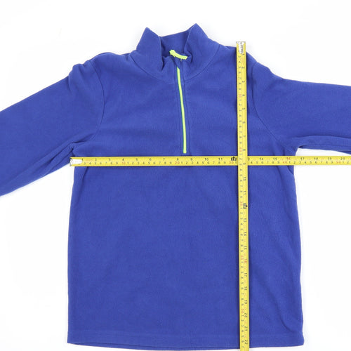 Mountain Warehouse Girls Blue Fleece 1/4 Zip Activewear Jacket 11 Years