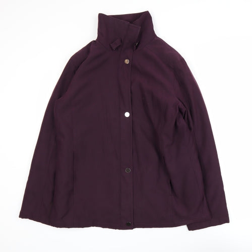 BHS Womens Purple Size 14 Mid-Length Jacket Polyester Blend