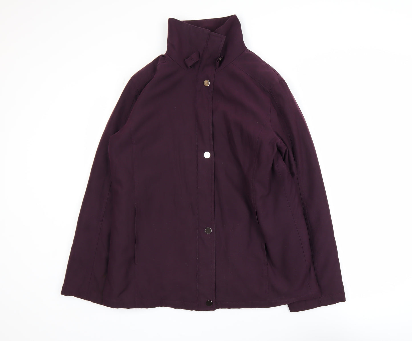 BHS Womens Purple Size 14 Mid-Length Jacket Polyester Blend