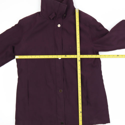 BHS Womens Purple Size 14 Mid-Length Jacket Polyester Blend
