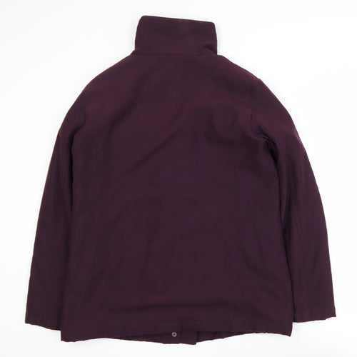 BHS Womens Purple Size 14 Mid-Length Jacket Polyester Blend