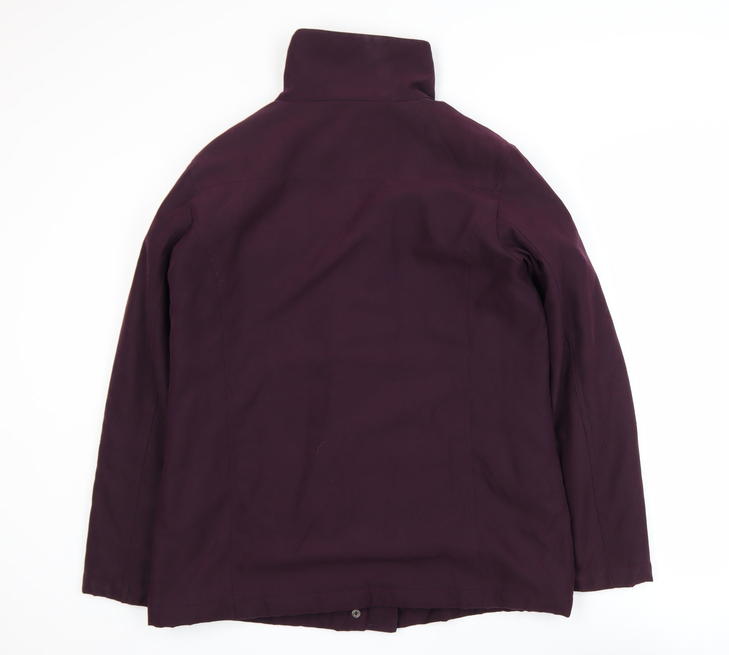 BHS Womens Purple Size 14 Mid-Length Jacket Polyester Blend