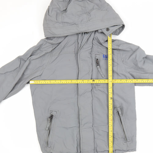 Abercrombie Mens Grey S Hooded Full Zip Basic Jacket