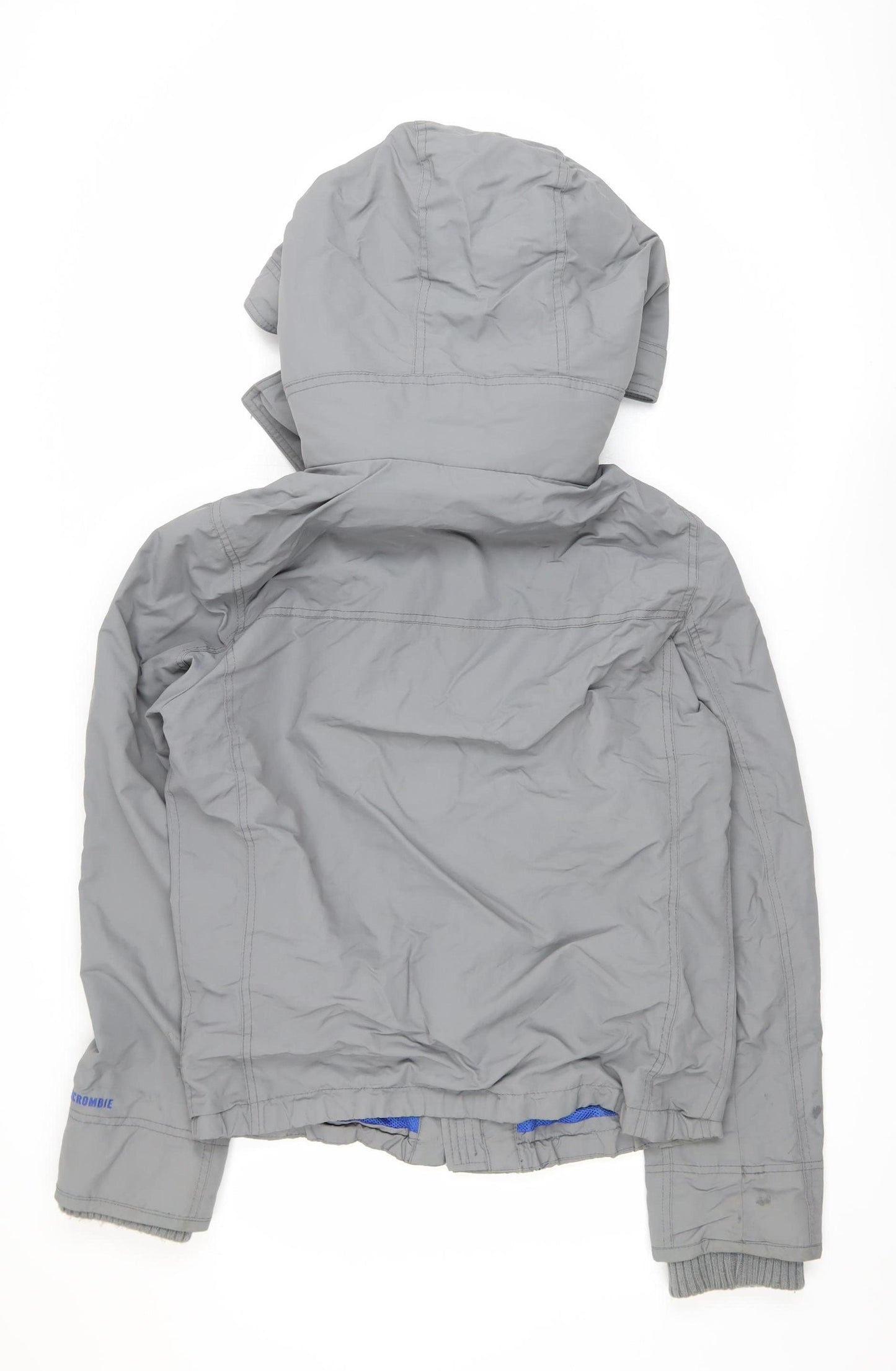 Abercrombie Mens Grey S Hooded Full Zip Basic Jacket