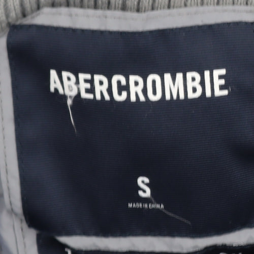 Abercrombie Mens Grey S Hooded Full Zip Basic Jacket