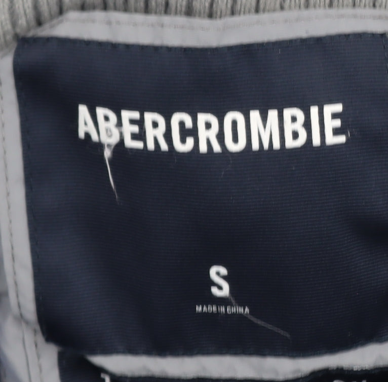 Abercrombie Mens Grey S Hooded Full Zip Basic Jacket