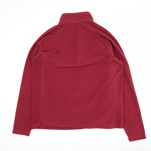 Cotton Traders Men's Red Fleece 1/4 Zip Activewear Jacket Size L