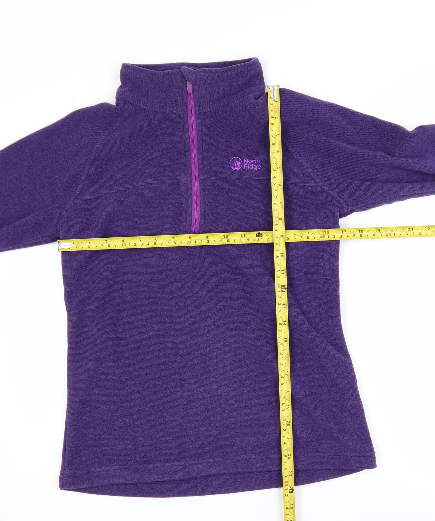 North Ridge Womens Purple Fleece 1/2 Zip Active Jacket UK 12