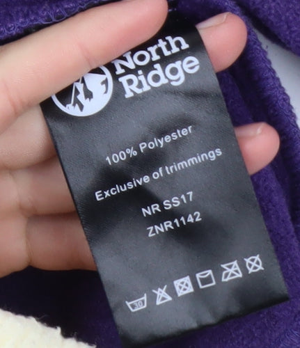 North Ridge Womens Purple Fleece 1/2 Zip Active Jacket UK 12