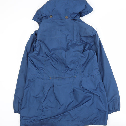 Bm Casual Women's Blue Hooded Parka Jacket Size 14