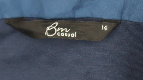 Bm Casual Women's Blue Hooded Parka Jacket Size 14