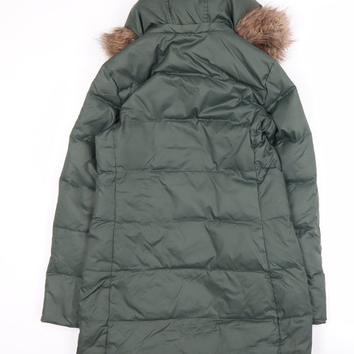 GAP Women’s Green Faux Fur Hooded Puffer Coat XS