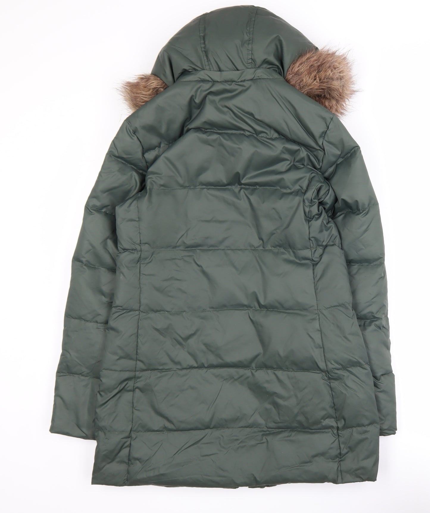 GAP Women’s Green Faux Fur Hooded Puffer Coat XS