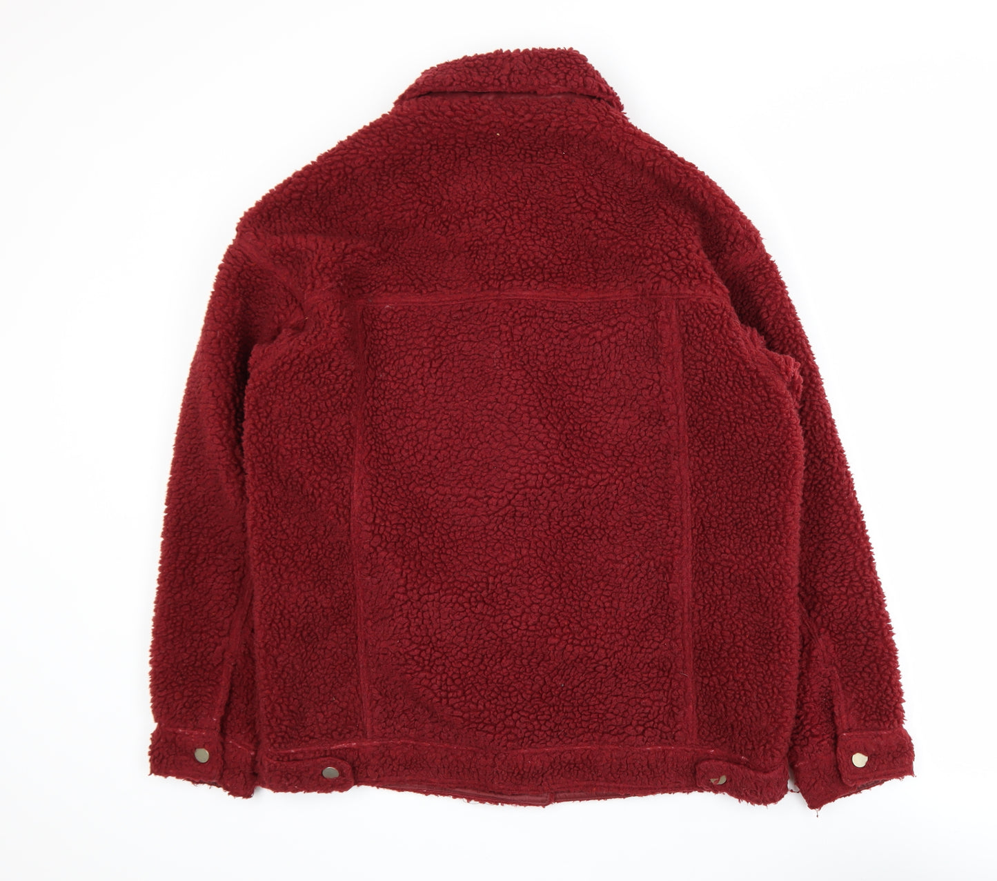 Missguided Women's Red Fleece Bomber Jacket Size 8