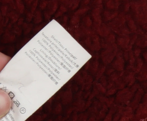 Missguided Women's Red Fleece Bomber Jacket Size 8