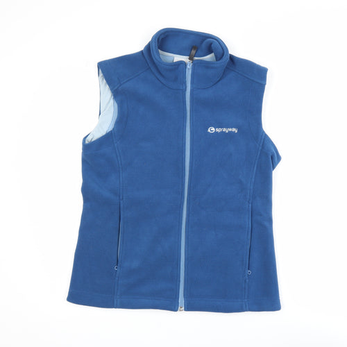 Sprayway Women's Blue Fleece Waistcoat Gilet UK 12 Outdoor Zip Vest