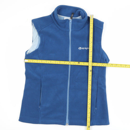 Sprayway Women's Blue Fleece Waistcoat Gilet UK 12 Outdoor Zip Vest