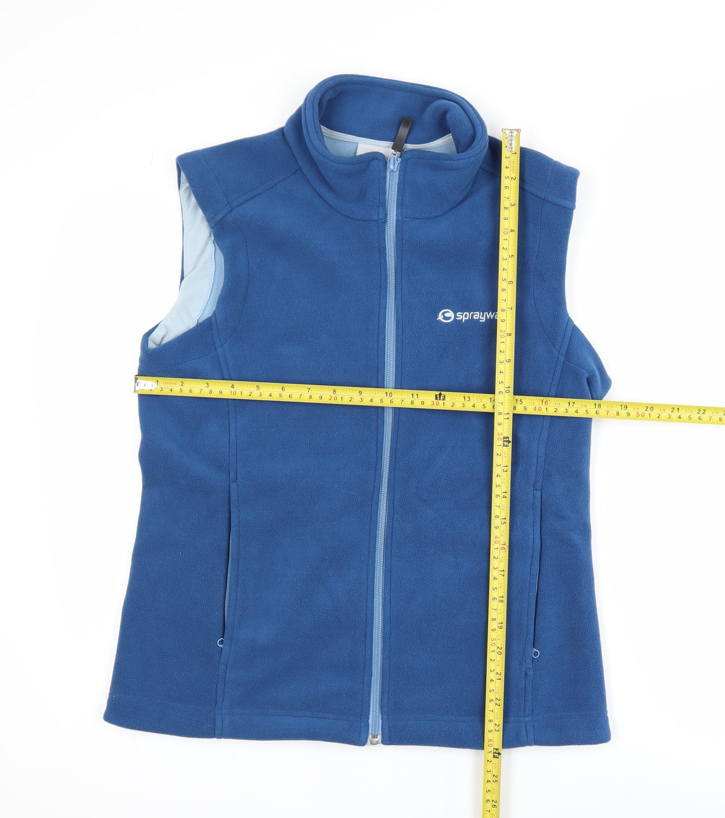 Sprayway Women's Blue Fleece Waistcoat Gilet UK 12 Outdoor Zip Vest