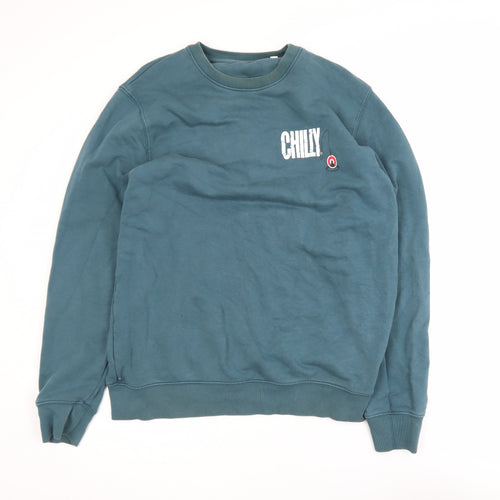 Stanley/Stella Men's Blue Pullover Sweatshirt L Crew Neck Graphic