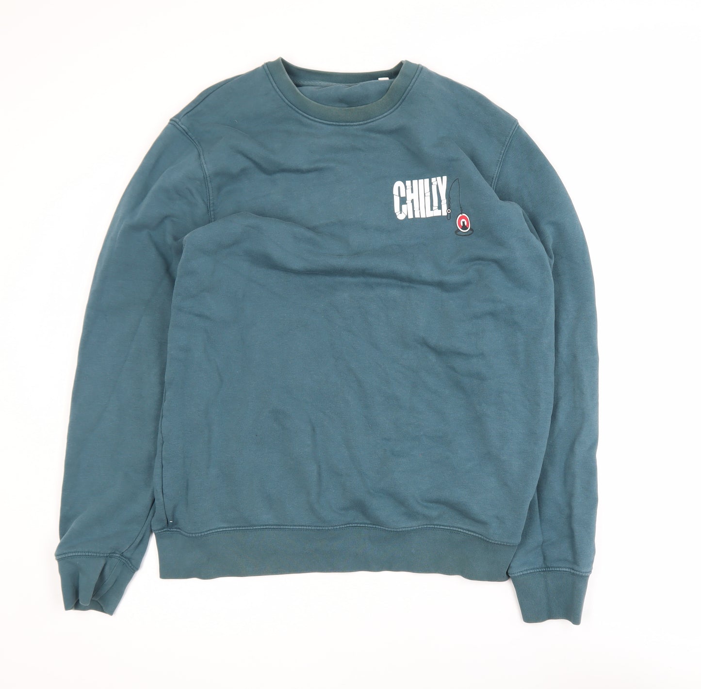 Stanley/Stella Men's Blue Pullover Sweatshirt L Crew Neck Graphic