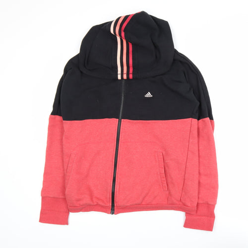 Adidas Women’s Red & Black Full Zip Track Jacket Size S 8-10