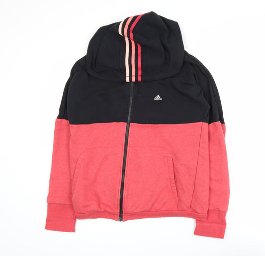 Adidas Women’s Red & Black Full Zip Track Jacket Size S 8-10