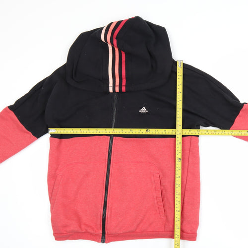 Adidas Women’s Red & Black Full Zip Track Jacket Size S 8-10