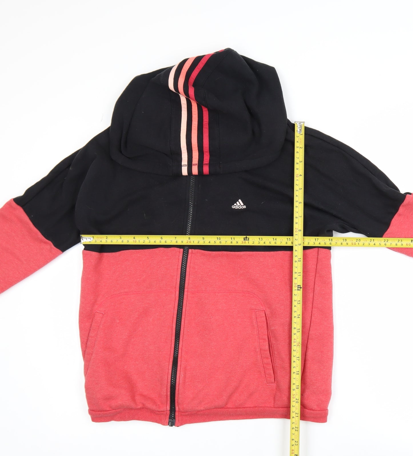 Adidas Women’s Red & Black Full Zip Track Jacket Size S 8-10