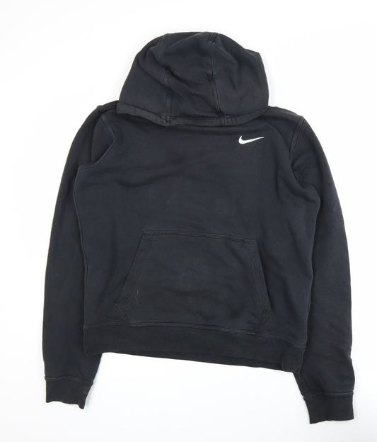 Nike Men's Black Pullover Hoodie M Fleece Logo Sportswear