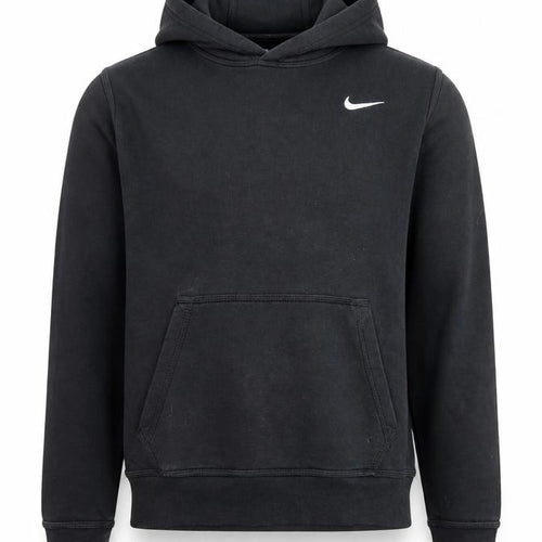 Nike Men's Black Pullover Hoodie M Fleece Logo Sportswear