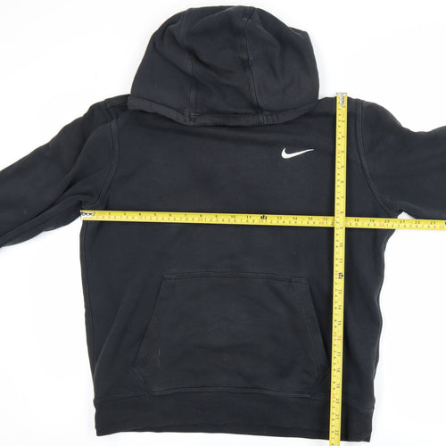 Nike Men's Black Pullover Hoodie M Fleece Logo Sportswear