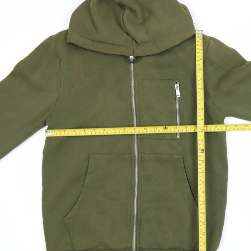 Burton Menswear Green Full Zip Hooded Basic Jacket Men’s S