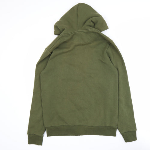 Burton Menswear Green Full Zip Hooded Basic Jacket Men’s S
