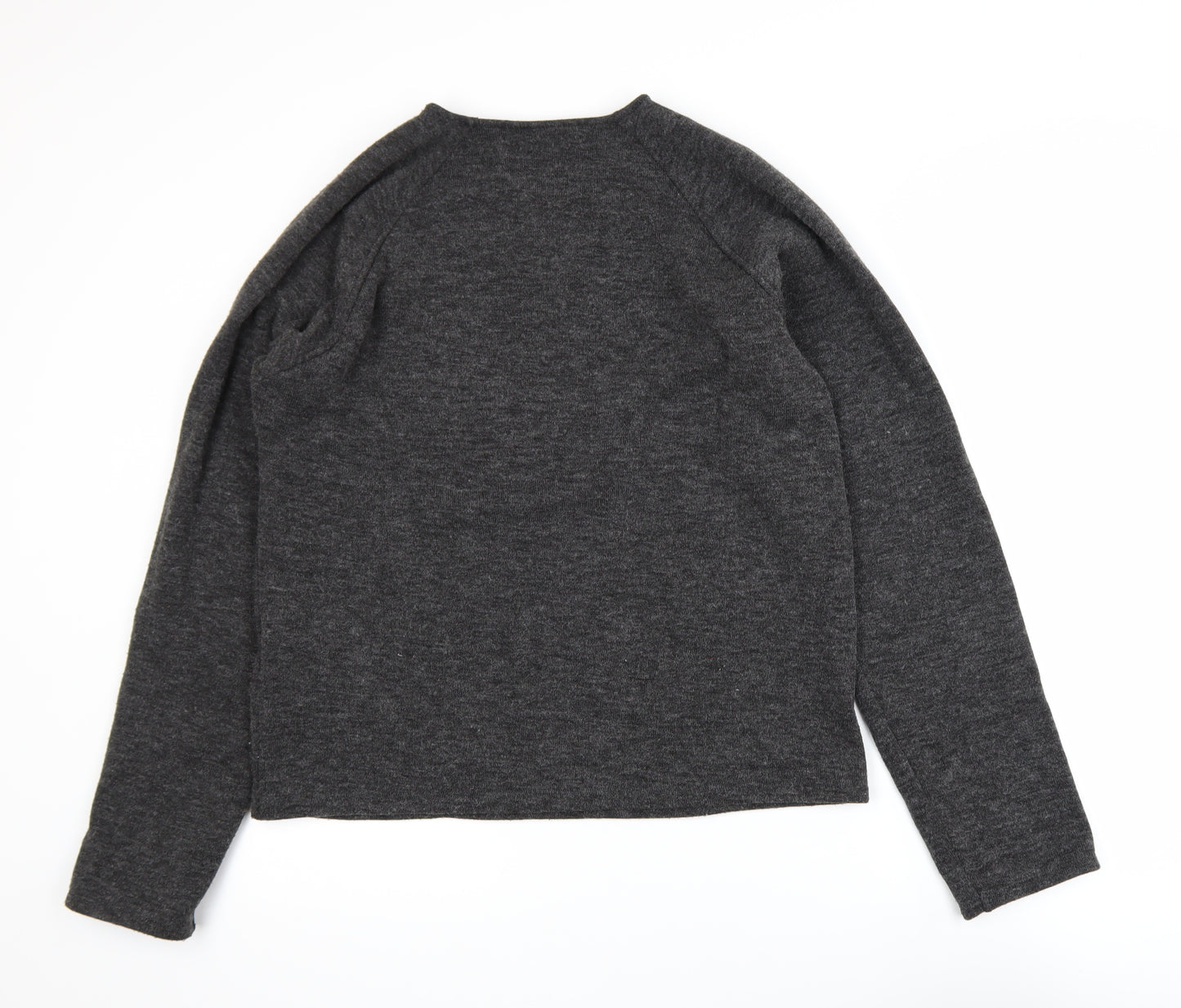 Zara Women Grey Long Sleeve Jersey Top Size S
