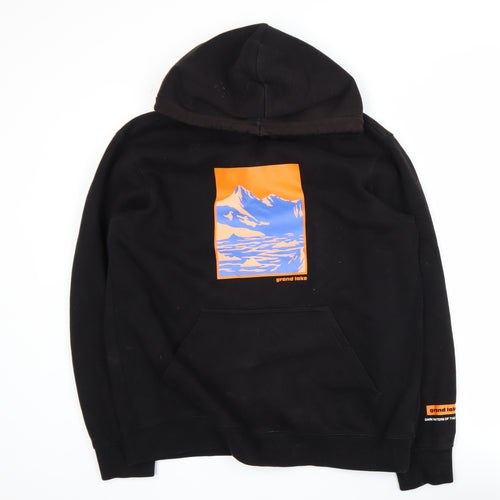 H&M Men’s Black Grand Lake Graphic Pullover Hoodie Size M