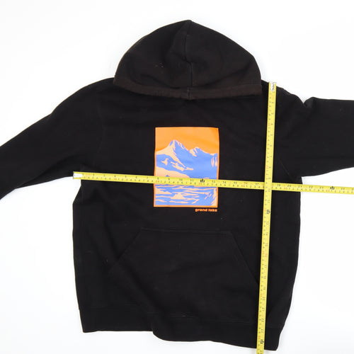 H&M Men’s Black Grand Lake Graphic Pullover Hoodie Size M
