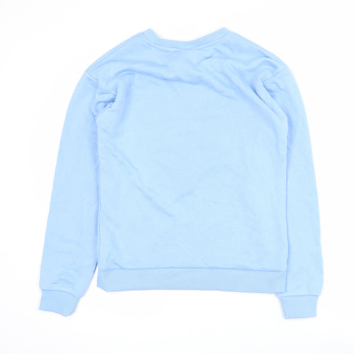 Disney Stitch Girls Blue Sweatshirt 12-13 Years Crew Neck Pullover