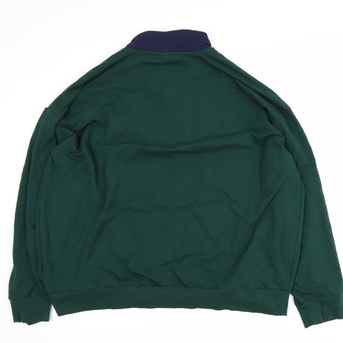 AVA & VIV Unisex Green 2XL Pullover 1/4 Zip Sweatshirt