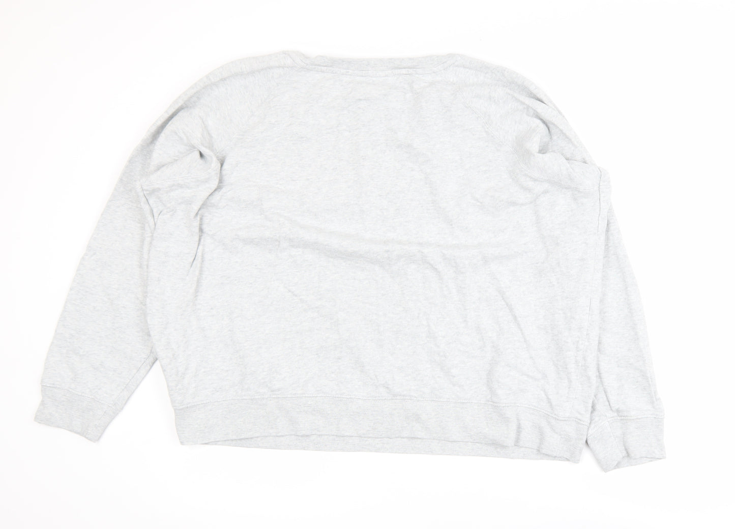 Marks and Spencer Women’s Grey Bloom Embroidered Pullover Sweatshirt Size 22